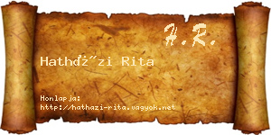 Hatházi Rita névjegykártya